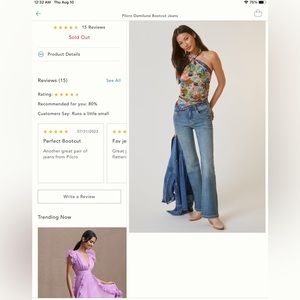 Anthropologie Demilune Bootcut Jean 32 Pilcro